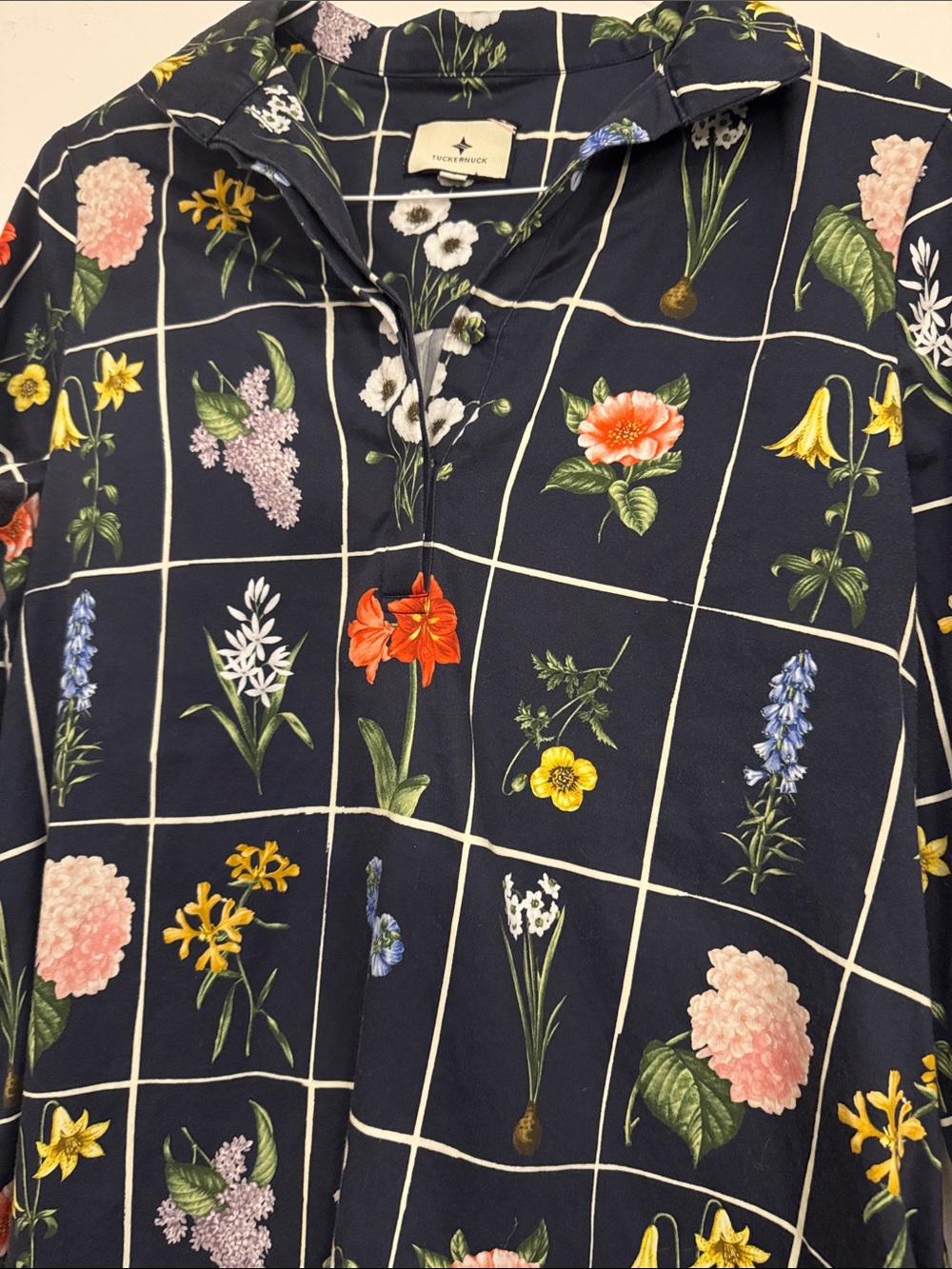 Tuckernuck Navy Fresh Buds Megan Collared Dress - Picture 4 of 13